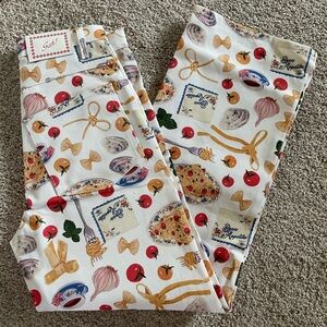 Lisa Says Gah Authentic Pasta Print Pants size 0